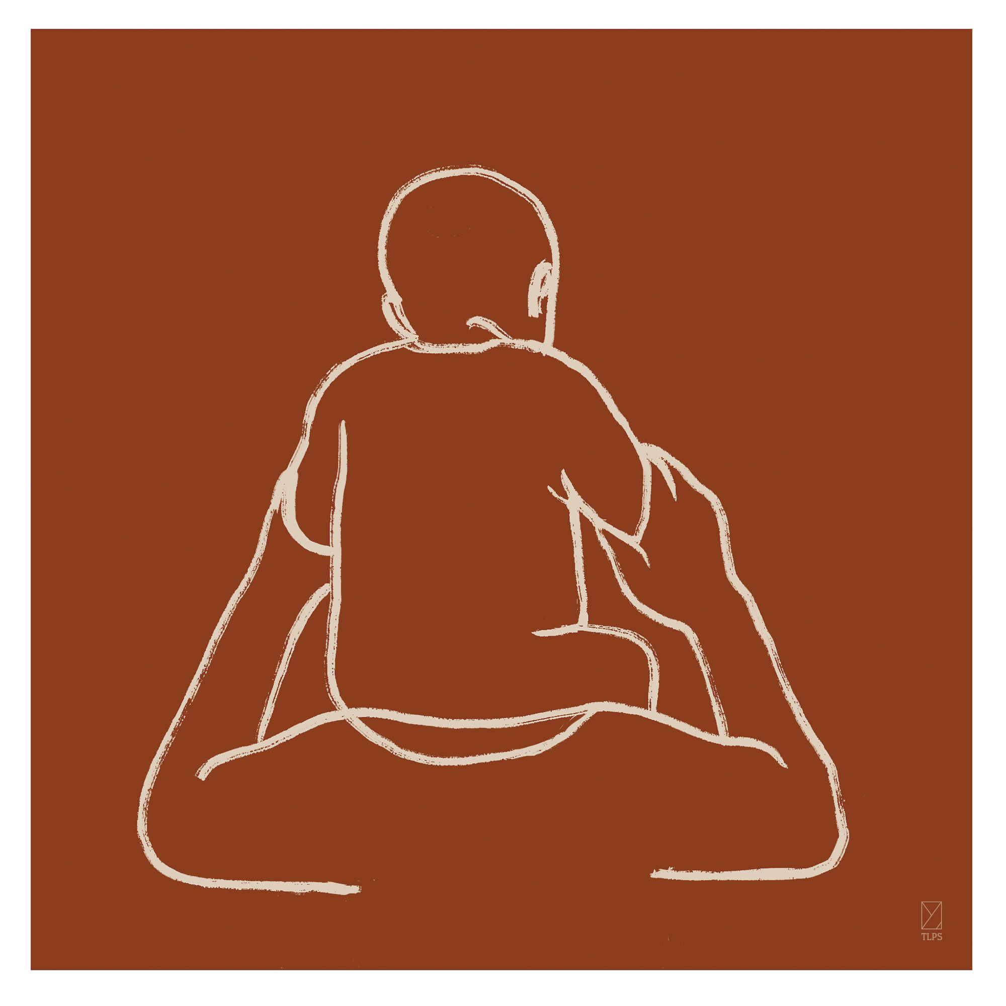The Shoulders drawing - Terracota